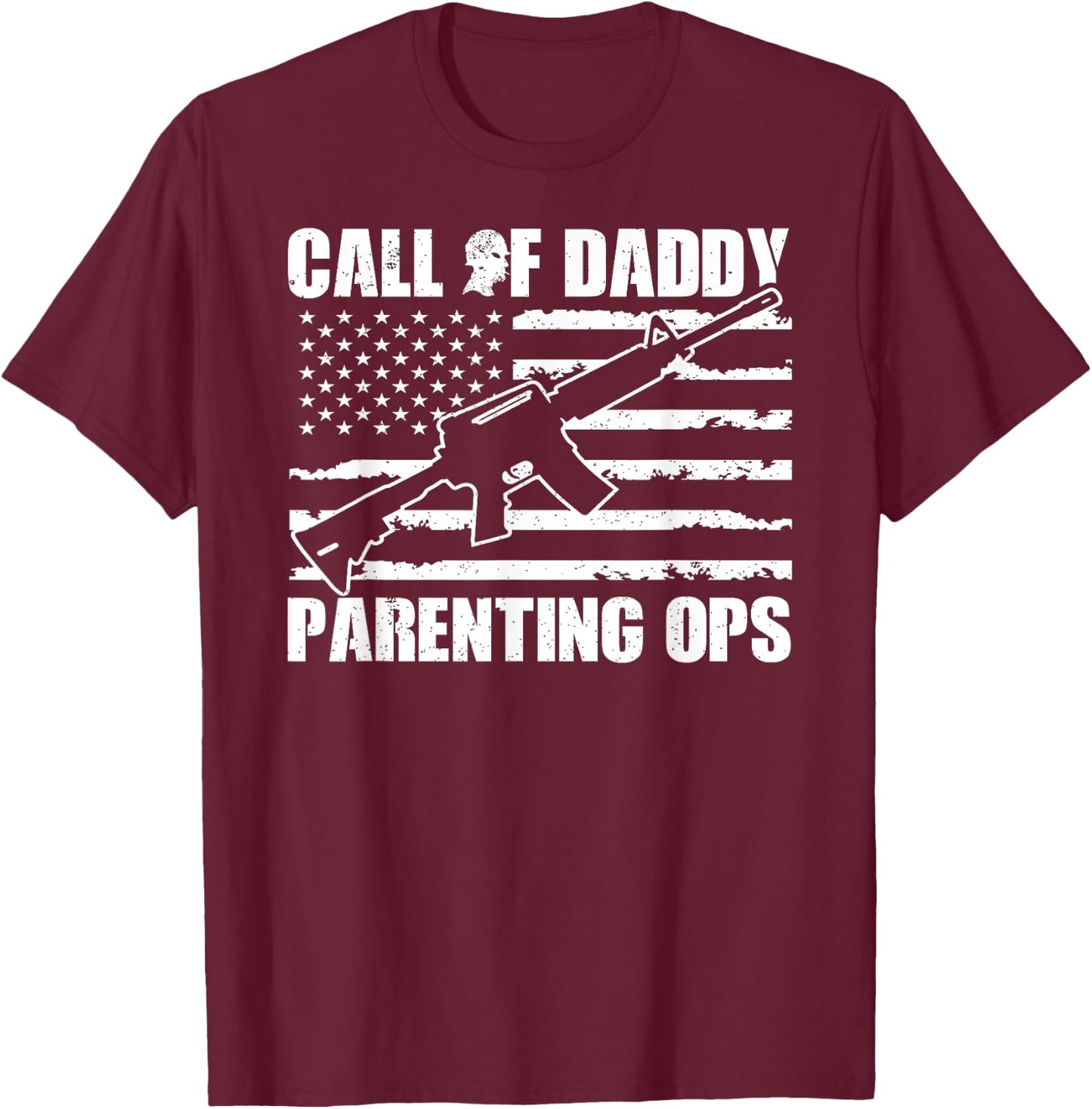 Call of Daddy Parenting Ops fathers day gaming dad gamer T-Shirt - T-Shirt | Maroon