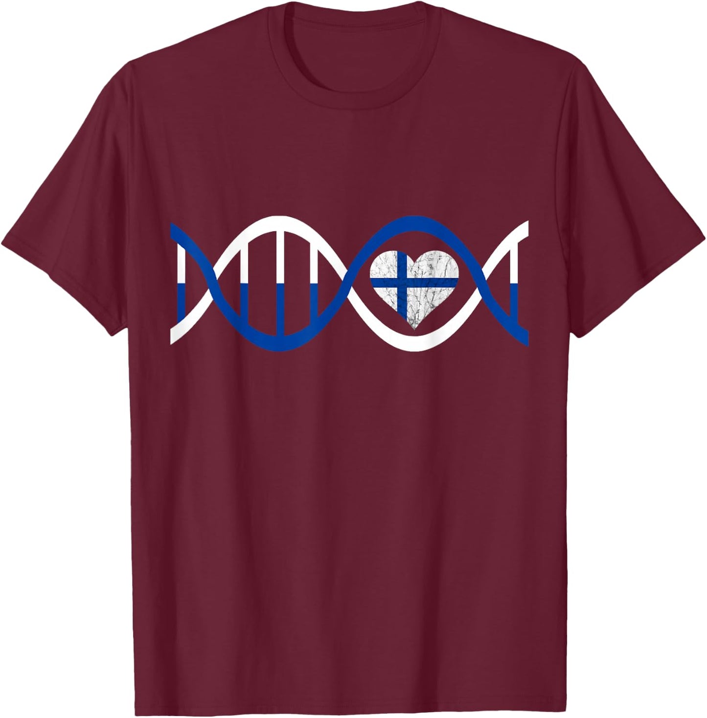 Finland DNA Strand Fins Genetics Sisu Finnish Roots T-Shirt - T-Shirt | Maroon