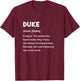 Duke Name Shirt | Duke T-Shirt - T-Shirt | Maroon