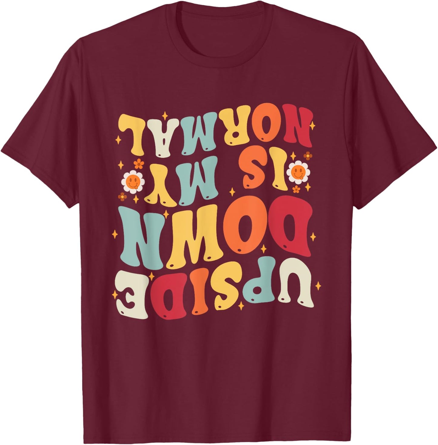 Upside Down Is My Normal Little Girls Gymnastics Gymnast T-Shirt - T-Shirt | Maroon