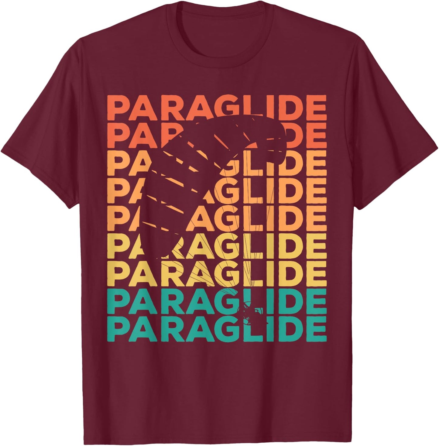 Retro Vintage Paragliding Gift Paragliders T-Shirt - T-Shirt | Maroon