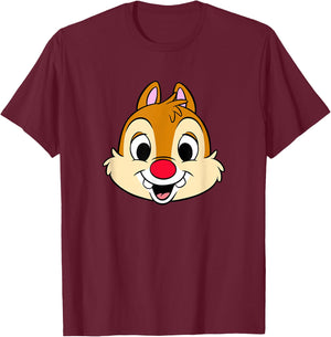 Disney Chip and Dale Dale Large Floating Head T-Shirt - T-Shirt | Maroon