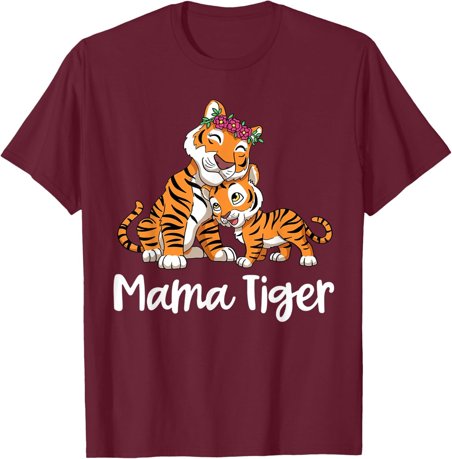 Mama Tiger T-Shirt - T-Shirt | Maroon