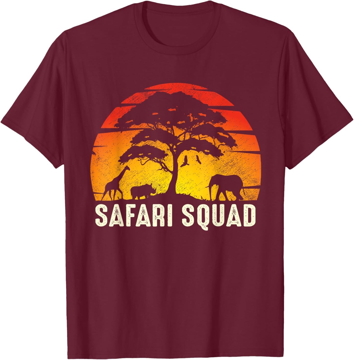African Family Vacation Safari Squad Funny Matching Trip T-Shirt - T-Shirt | Maroon