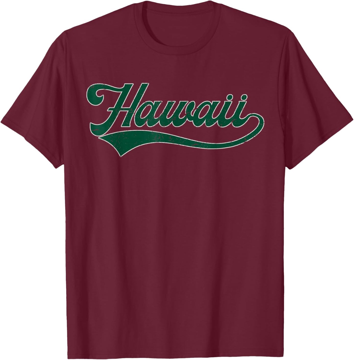 College University Style Hawaii Baseball Sport Fan T-Shirt - T-Shirt | Maroon