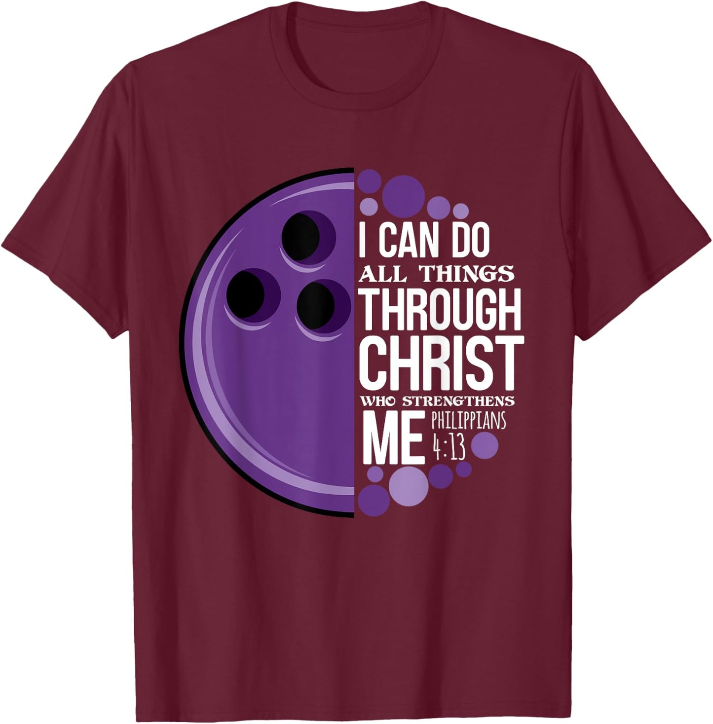 Christian Bowling Funny Personalized Team Gift Women T-Shirt - T-Shirt | Maroon