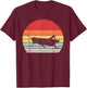Vintage Retro Grasshopper Insect T-Shirt - T-Shirt | Maroon