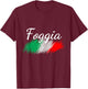 Foggia Italy Flag Italia Souvenir Matching Italian T-Shirt - T-Shirt | Maroon