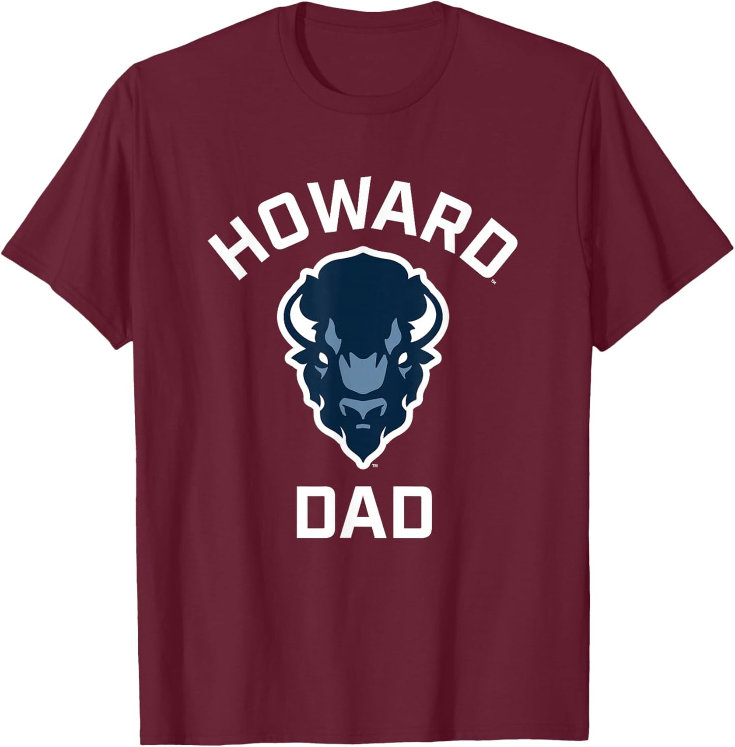 Howard University Bison Arched Dad T-Shirt - T-Shirt | Maroon