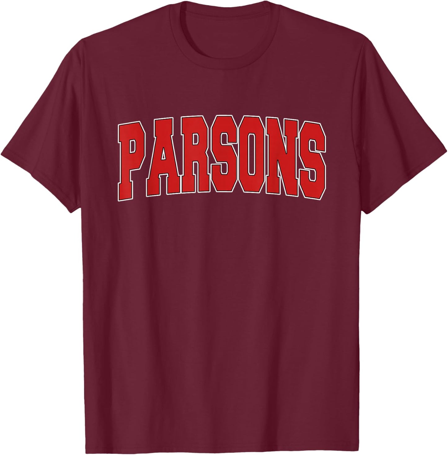 PARSONS KS KANSAS Varsity Style USA Vintage Sports T-Shirt - T-Shirt | Maroon