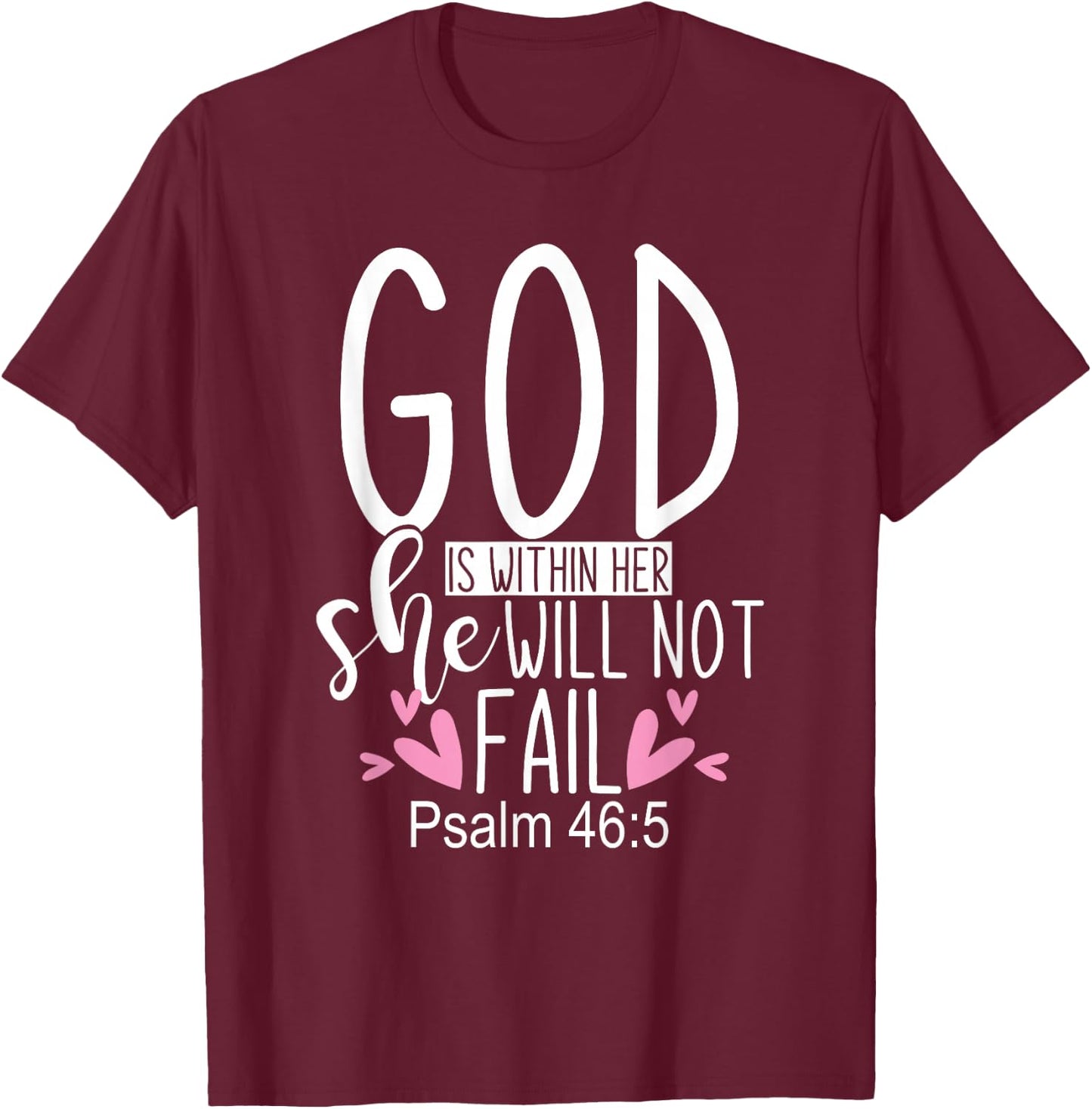 Religion Women Gift Holy Bible Faith Christianity Prayer T-Shirt - T-Shirt | Maroon