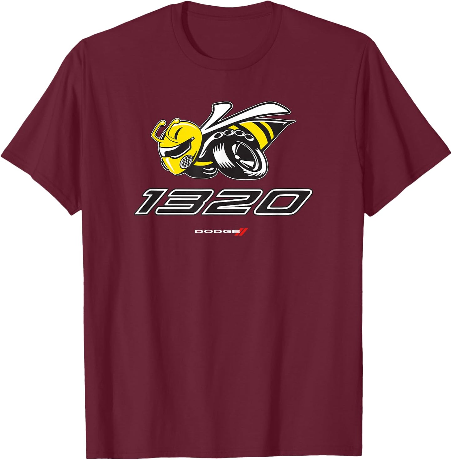 Dodge 1320 Angry Bee T-Shirt - T-Shirt | Maroon