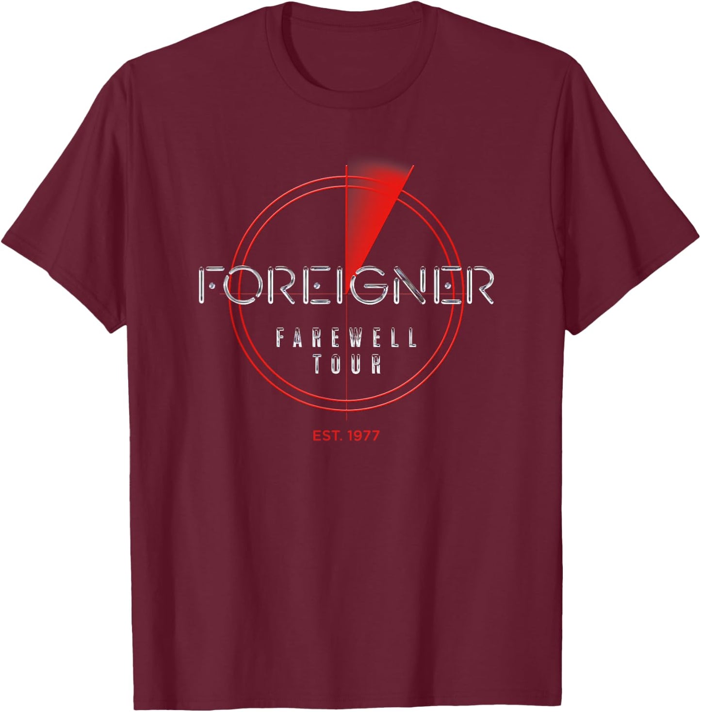 Foreigner Farewell Tour T-Shirt - T-Shirt | Maroon
