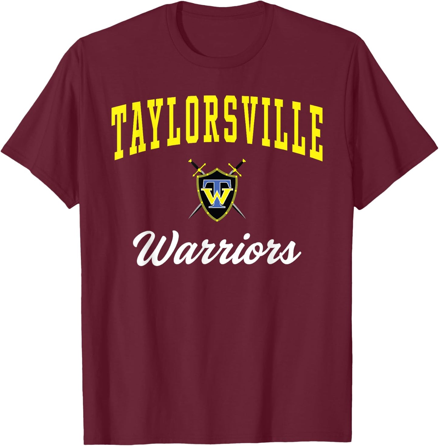 Taylorsville High School Warriors T-Shirt - T-Shirt | Maroon