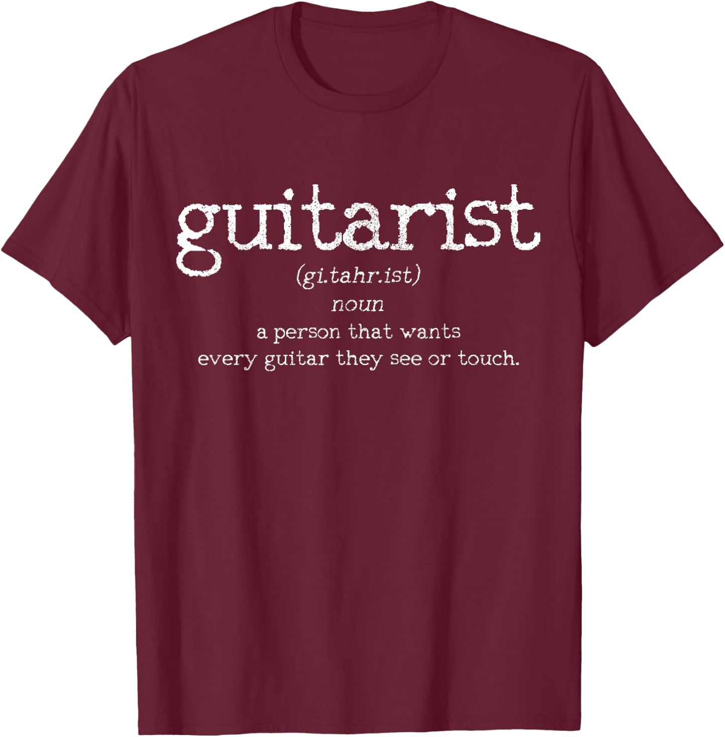Guitar guitar player vintage Gift T-Shirt - T-Shirt | Maroon