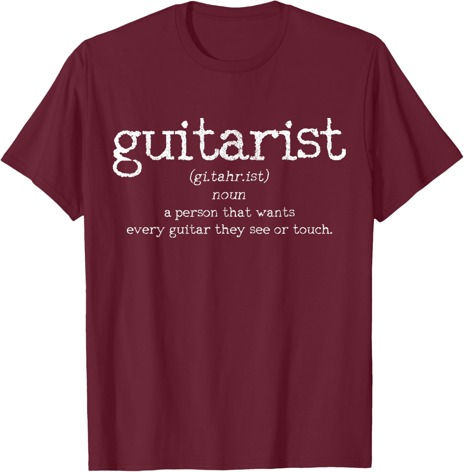 Guitar guitar player vintage Gift T-Shirt - T-Shirt | Maroon