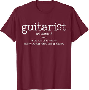 Guitar guitar player vintage Gift T-Shirt - T-Shirt | Maroon