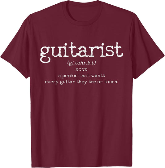 Guitar guitar player vintage Gift T-Shirt - T-Shirt | Maroon