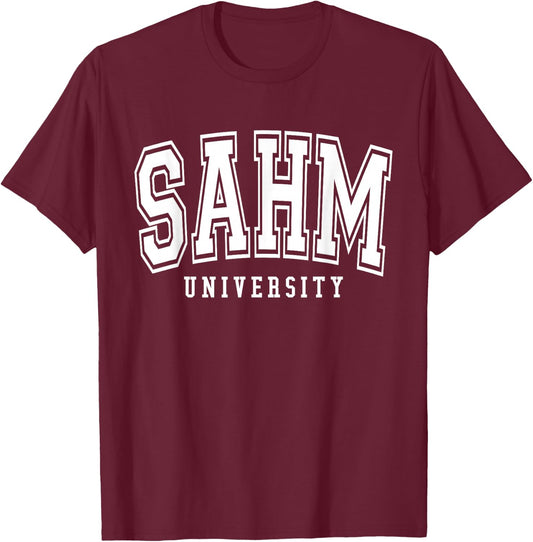 Sahm University Cool Mama Life Stay At Home Mom T-Shirt - T-Shirt | Maroon