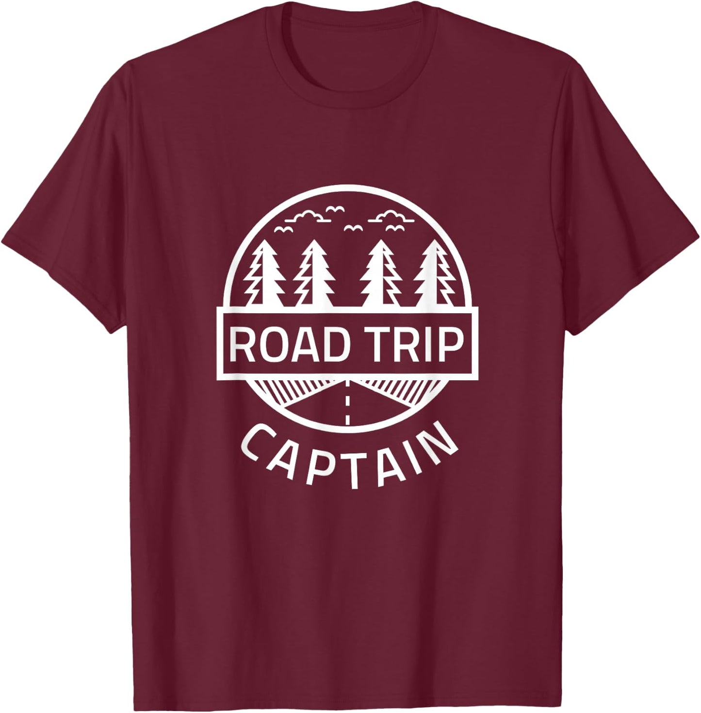 Road Trip Captain Outdoor Rv Camper Hiking Family Vacation T-Shirt - T-Shirt | Maroon