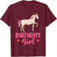 Birthday Child Horse Sport Party Family T-Shirt - T-Shirt | Maroon