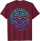 Culture Face Symbol Blue, Haka Kia Ora Dance New Zealand T-Shirt - T-Shirt | Maroon