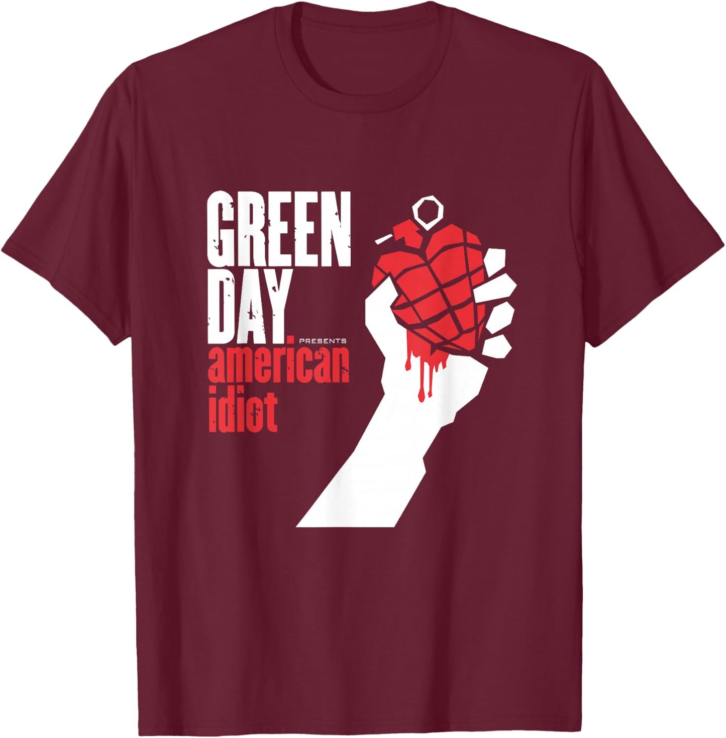 Green Day American Idiot T-Shirt - T-Shirt | Maroon