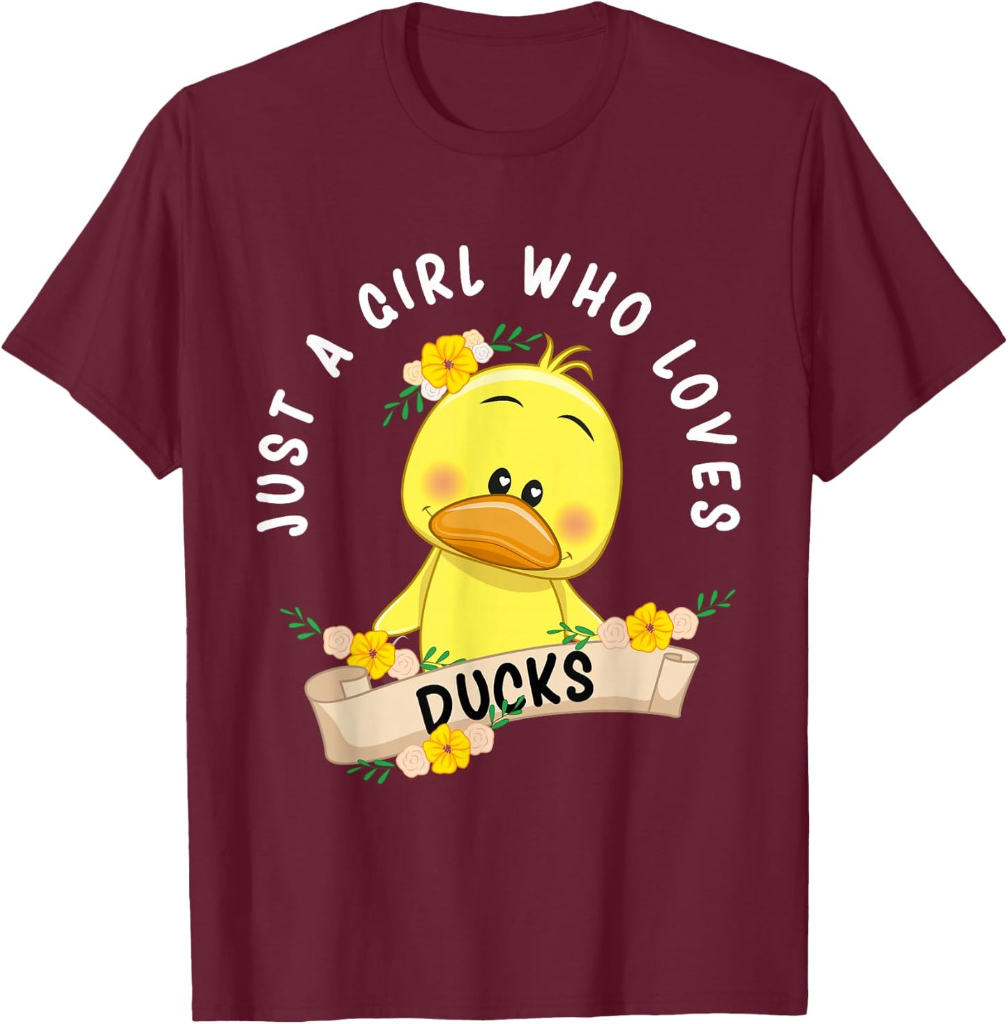 Just a Girl who loves Ducks Kids T-Shirt - T-Shirt | Maroon
