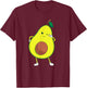 Cute Avocado Art For Kids Men Women Funny Winking Fruit T-Shirt - T-Shirt | Maroon