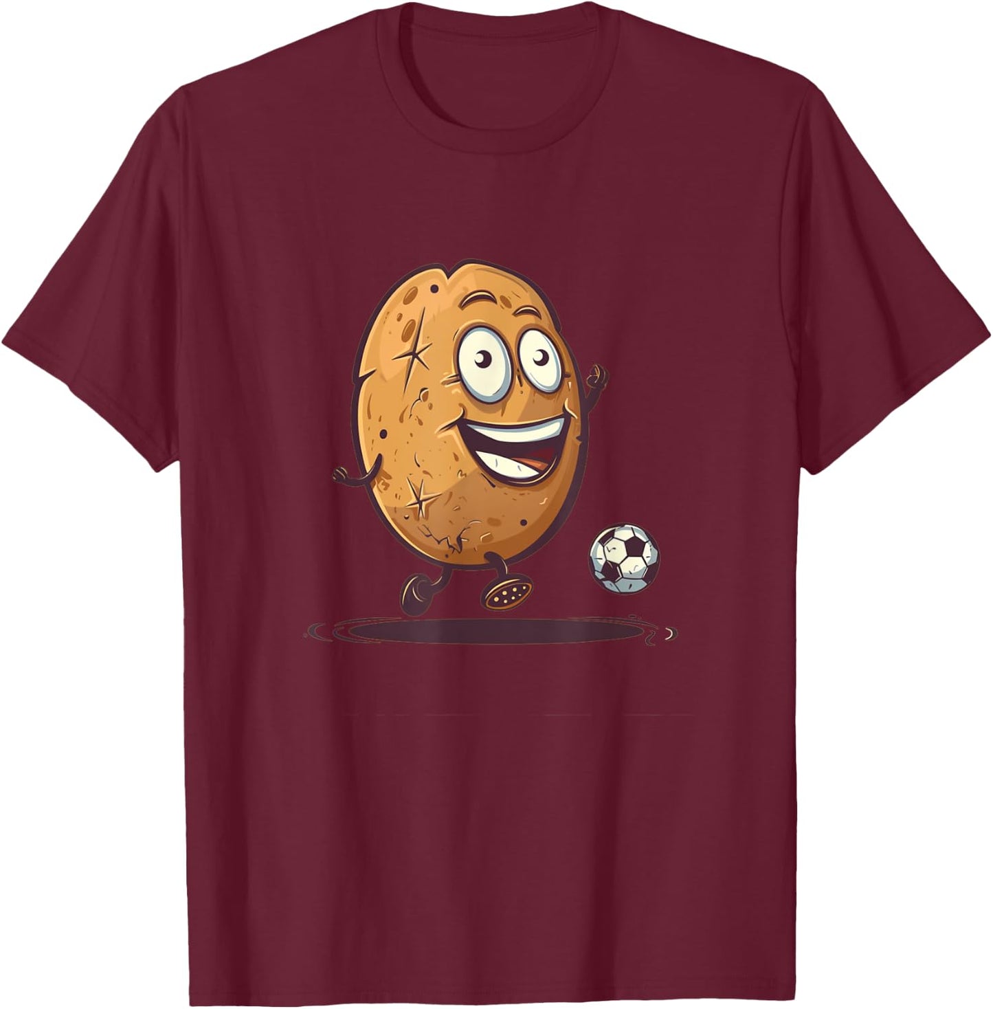 Soccer player potato costume for boys and girls T-Shirt - T-Shirt | Maroon