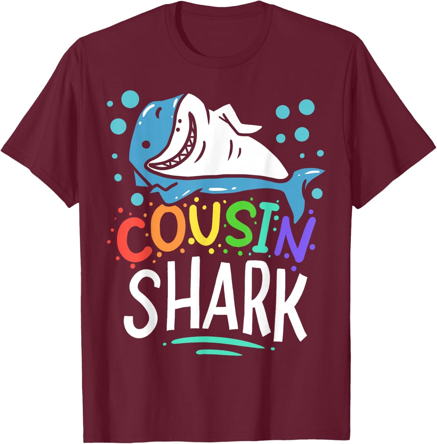 Cousin Shark Gift T-Shirt - T-Shirt | Maroon