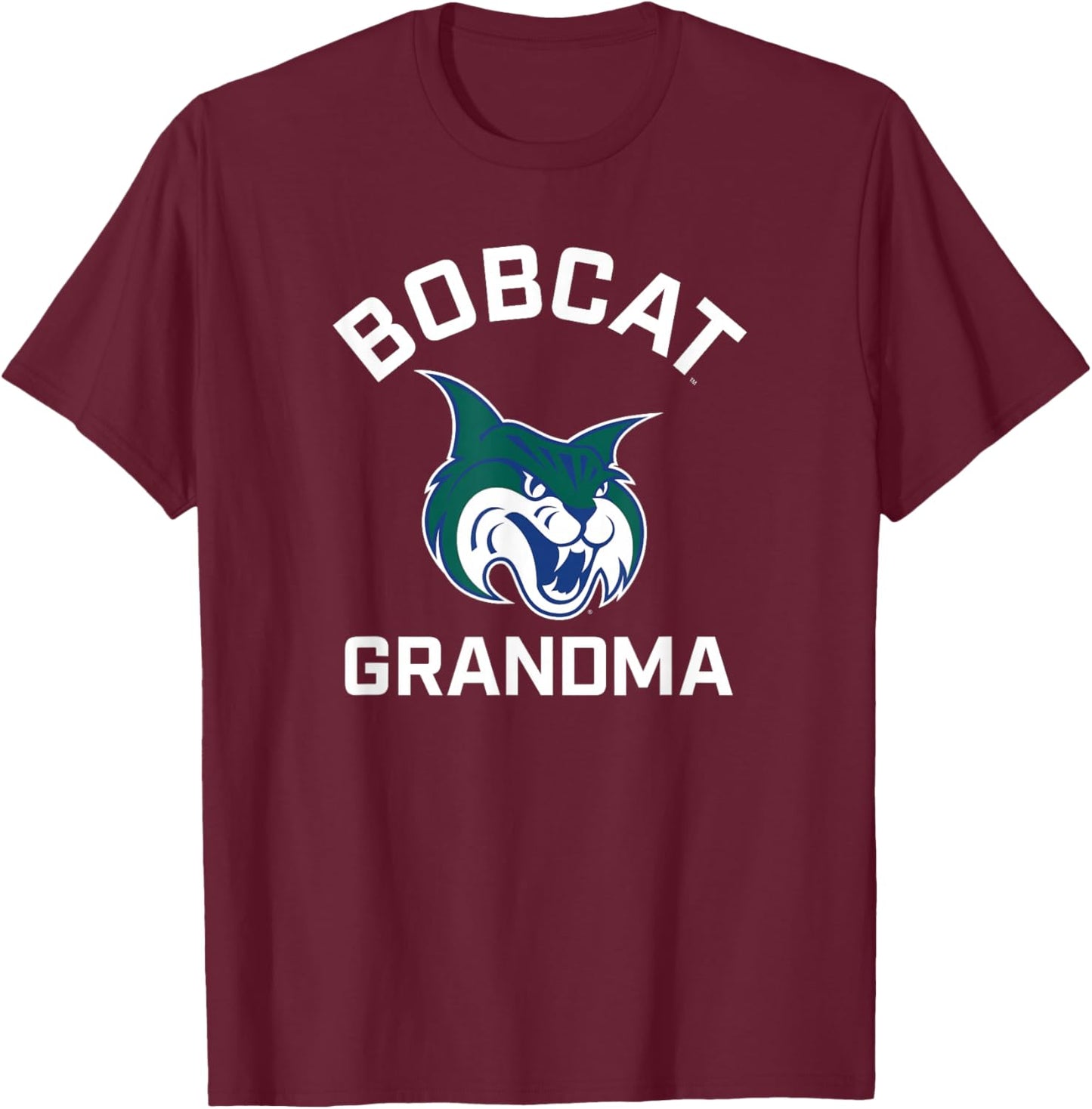 Georgia College GCSU Bobcats Arched Grandma T-Shirt - T-Shirt | Maroon