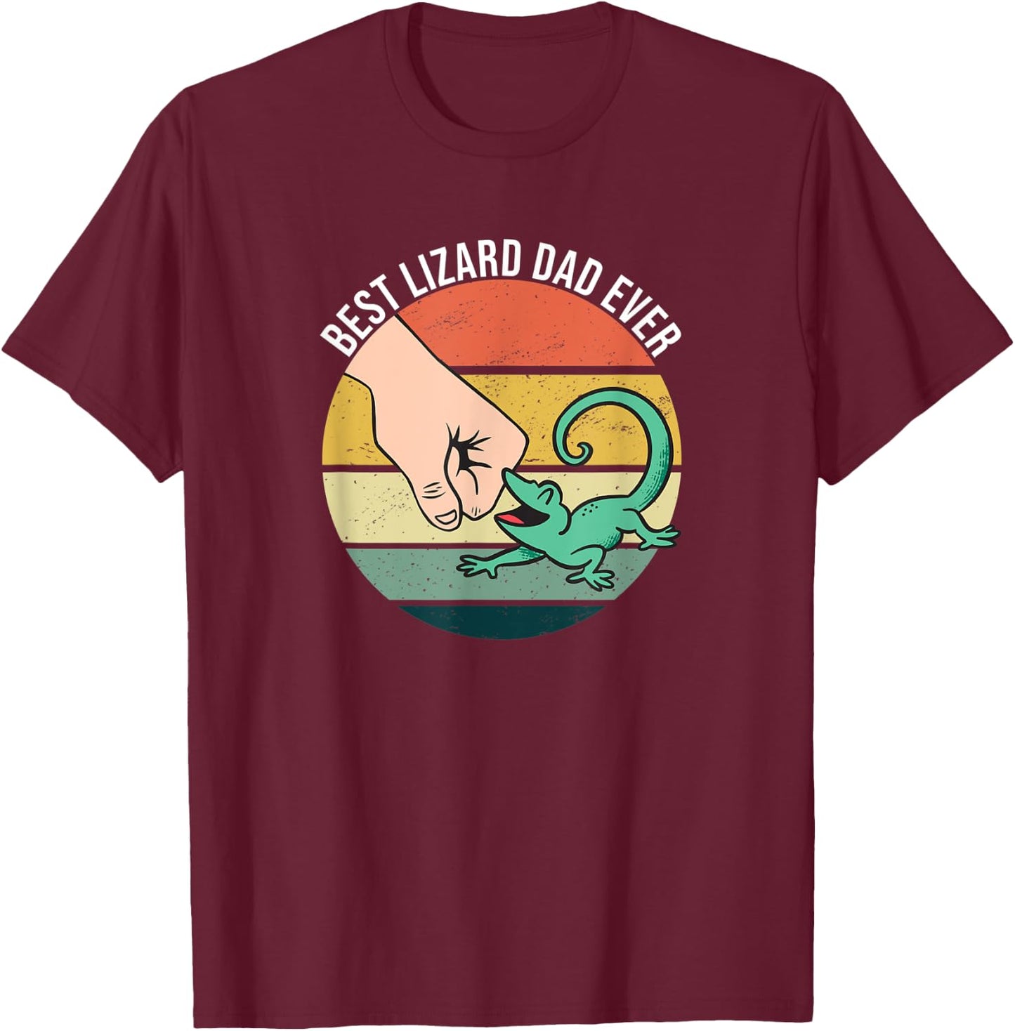 Best Lizard Dad Ever For Lizard Owner T-Shirt - T-Shirt | Maroon