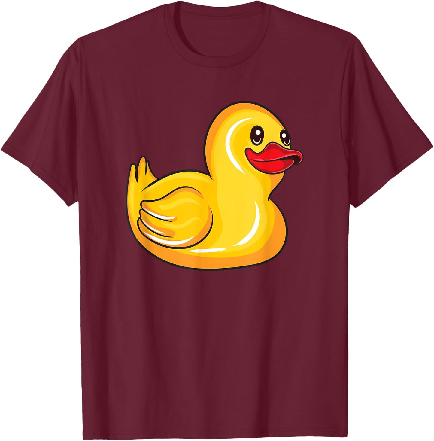 Cute Rubber Duck Gift Toddlers Men Women Funny Duckling T-Shirt - T-Shirt | Maroon