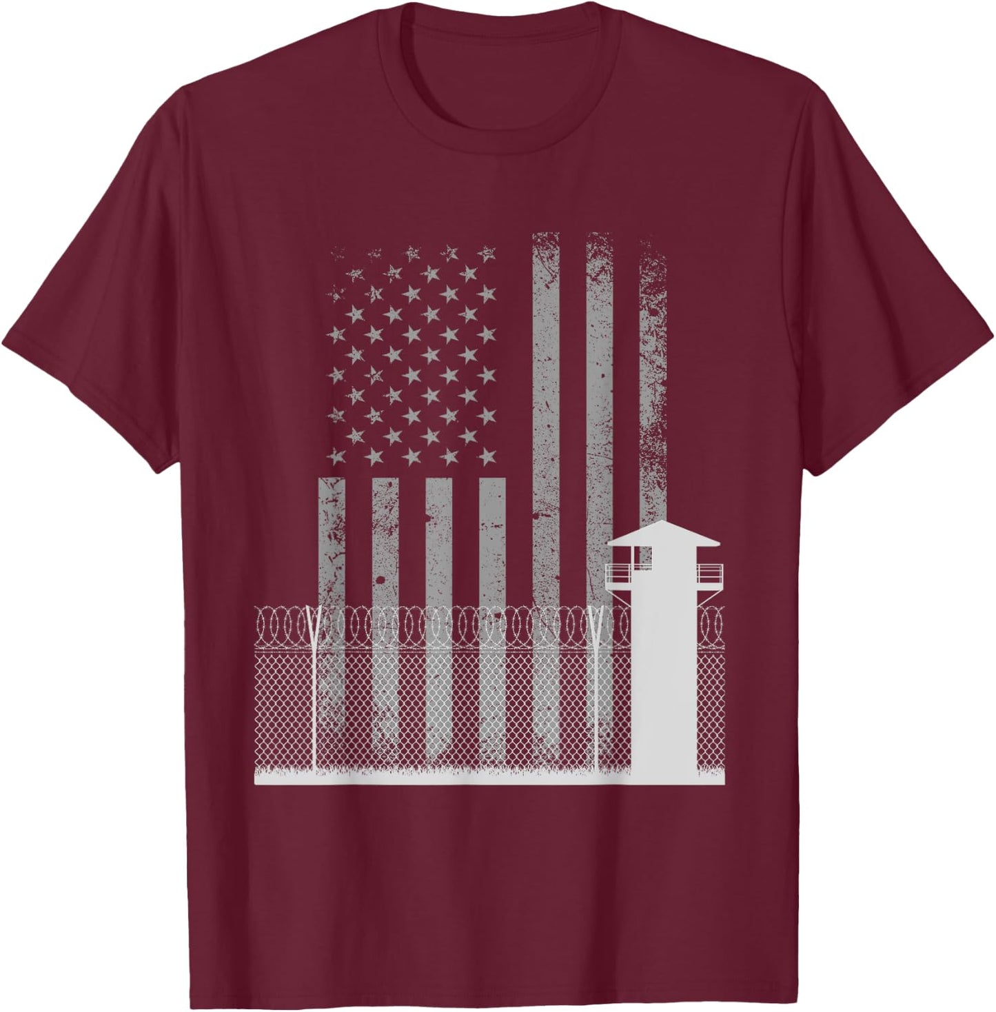 Border Control Patrol USA Conservative Republican Security T-Shirt - T-Shirt | Maroon