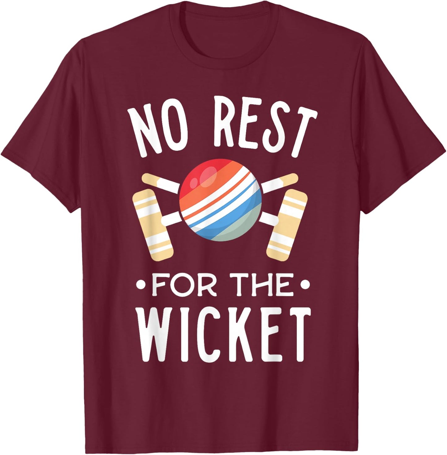 Funny Croquet Shirt Rest For The Wicket Club Coach Gift T-Shirt - T-Shirt | Maroon
