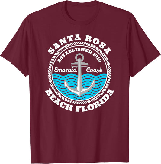 Santa Rosa Beach Florida Women Kids T-Shirt - T-Shirt | Maroon