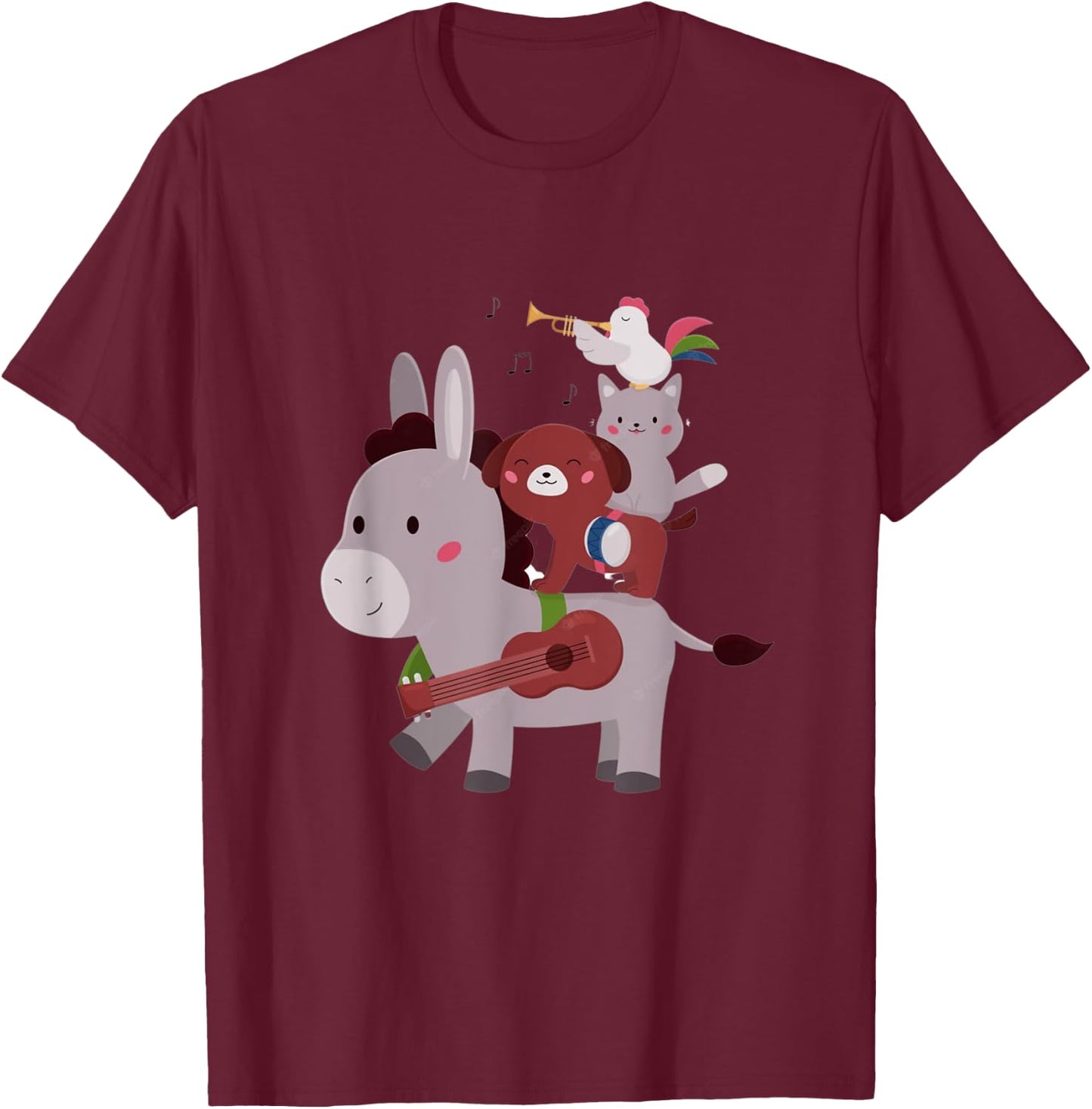 Bremen Town Musicians T-Shirt - T-Shirt | Maroon