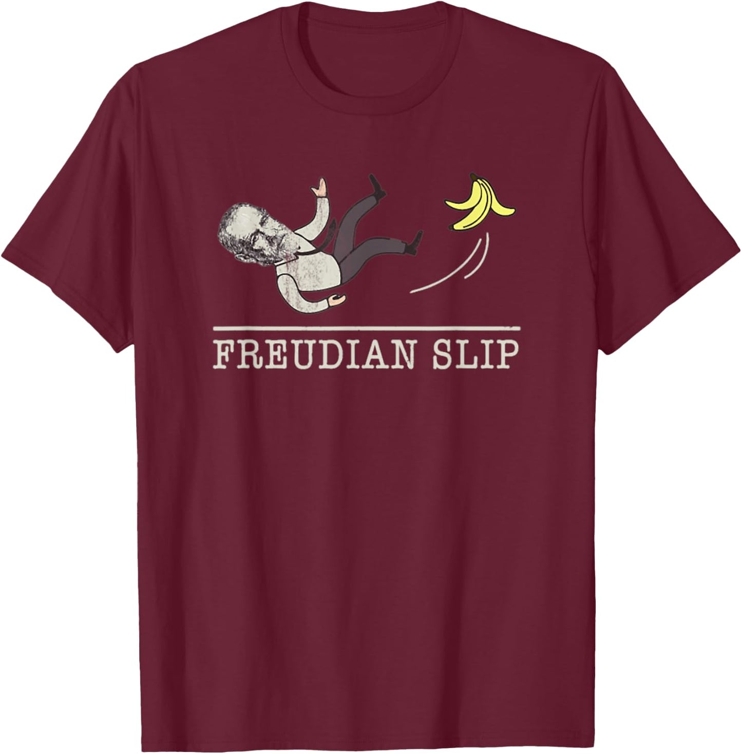 Freudian Slip On Banana T-Shirt - T-Shirt | Maroon