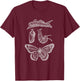 Butterfly Entomology Science Specimen Caterpillar Insect Bug T-Shirt - T-Shirt | Maroon