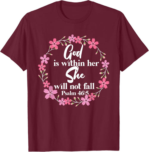 Christian Bible Verse Psalm 46:5 Flower
