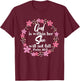 Christian Bible Verse Psalm 46:5 Flower T-Shirt - T-Shirt | Maroon
