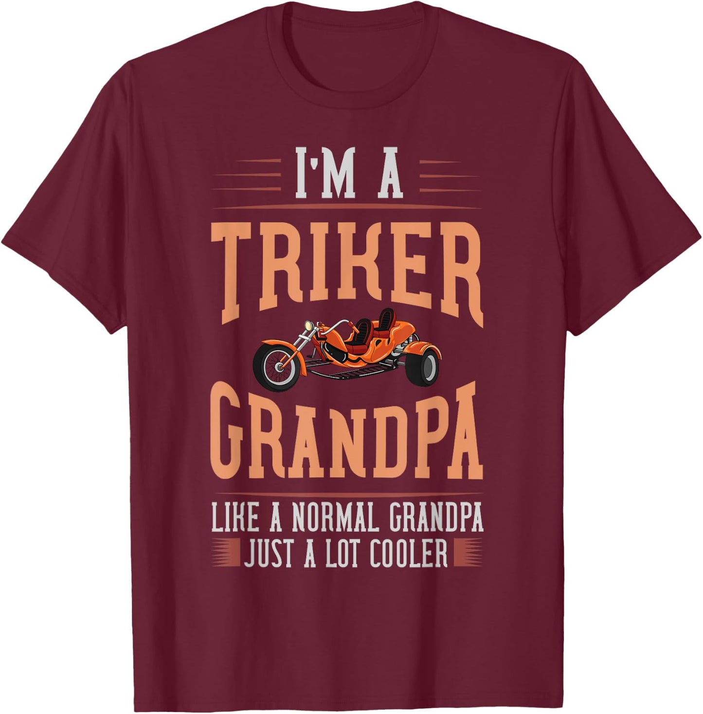 Trike Motorcycle Three Wheeler Bike T-Shirt - T-Shirt | Maroon