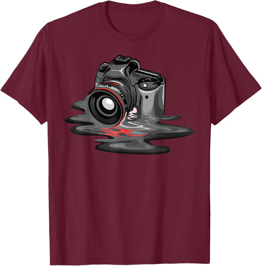 Funny Camera Gift Photographers Men Women Photography T-Shirt - T-Shirt | Maroon