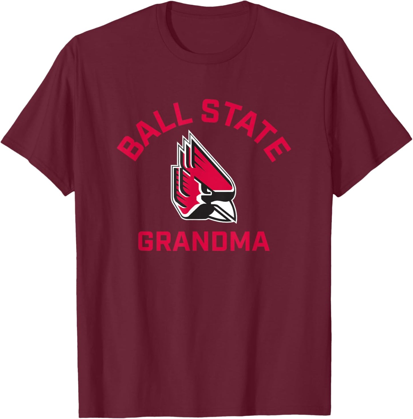 Ball State University Cardinals Arched Grandma T-Shirt - T-Shirt | Maroon