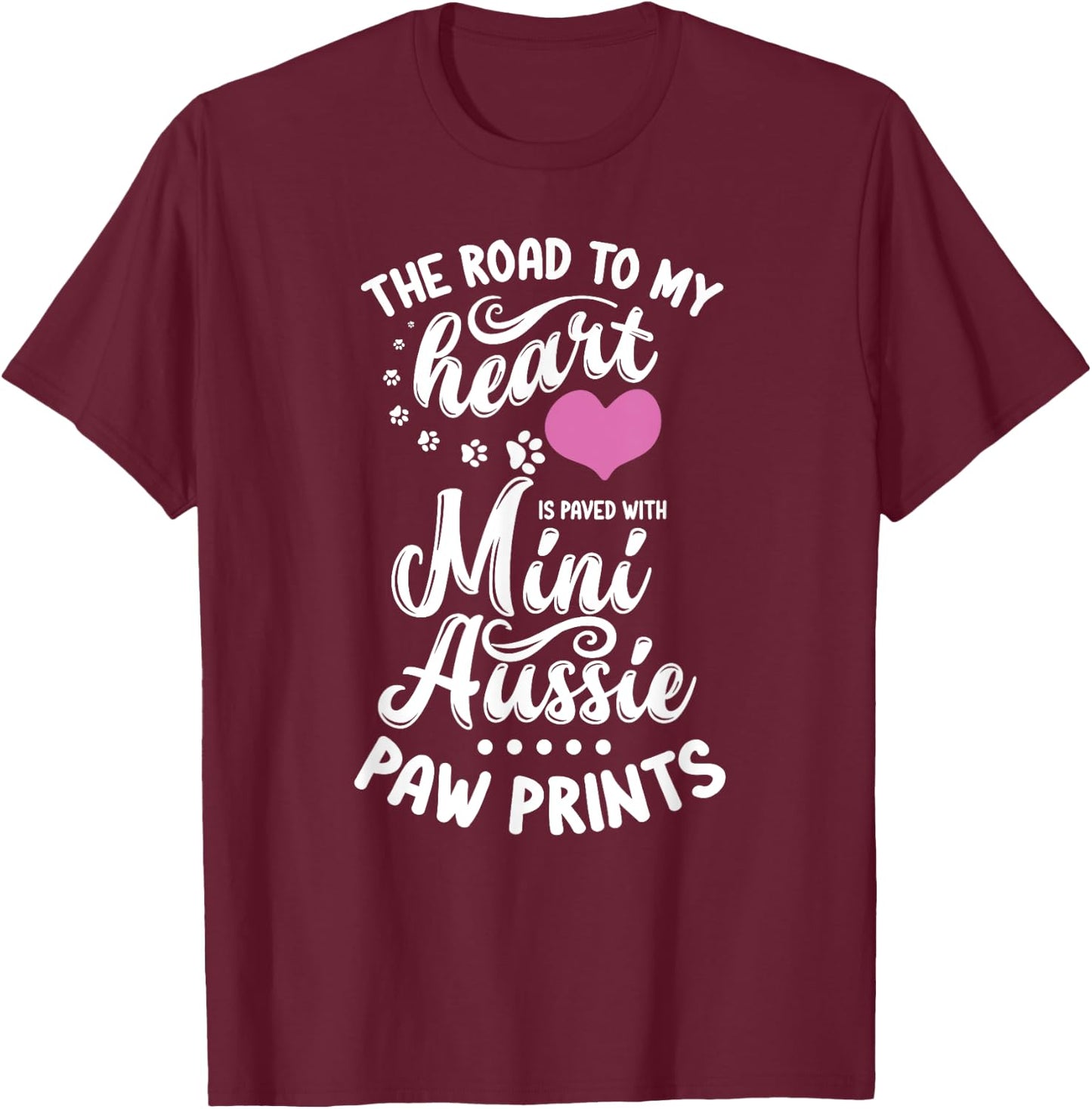 Miniature Australian Shepherd Lover Toy Dog Mini Aussie Mom Women Kids T-Shirt - T-Shirt | Maroon