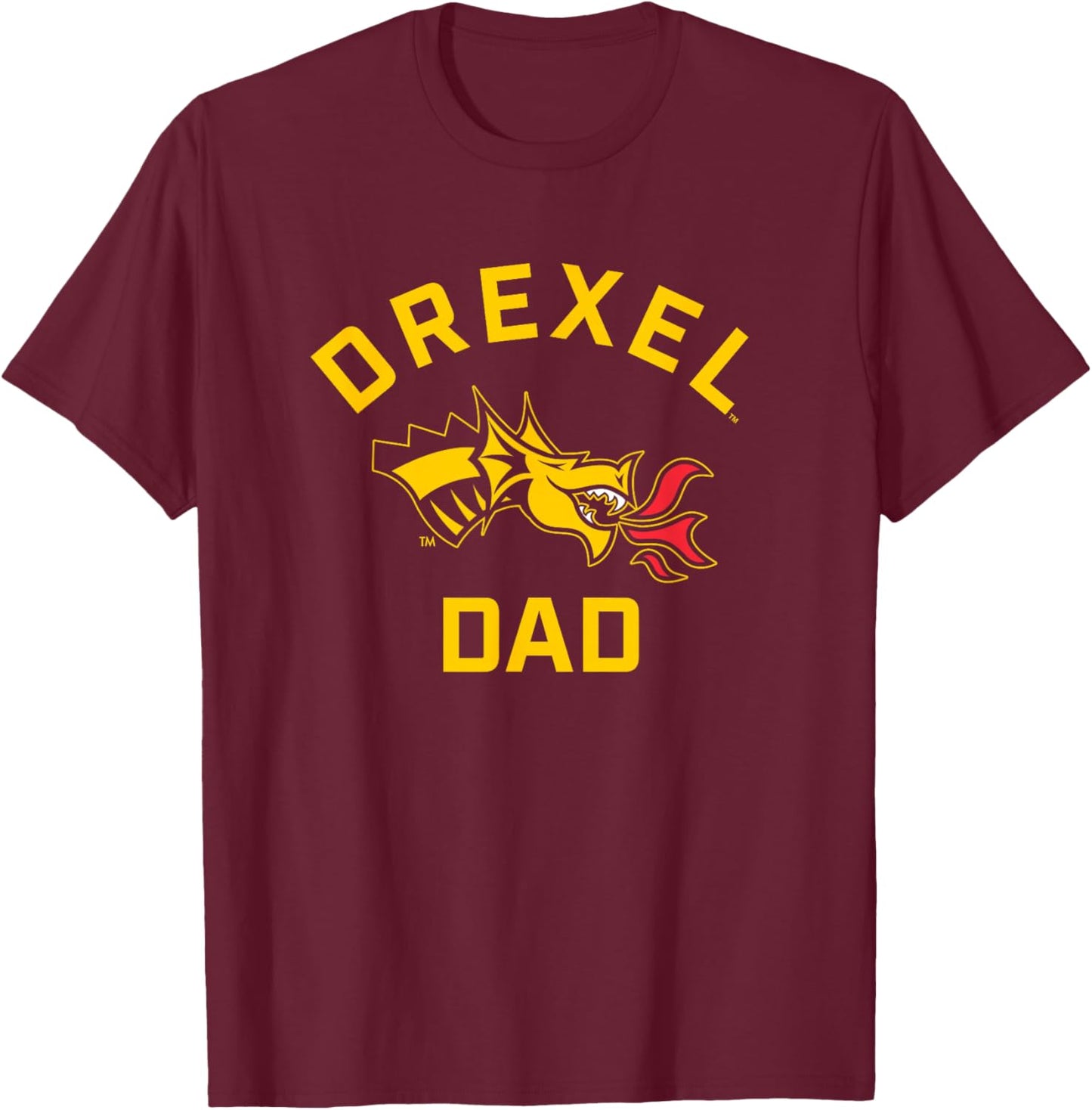 Drexel University Dragons Arched Dad T-Shirt - T-Shirt | Maroon