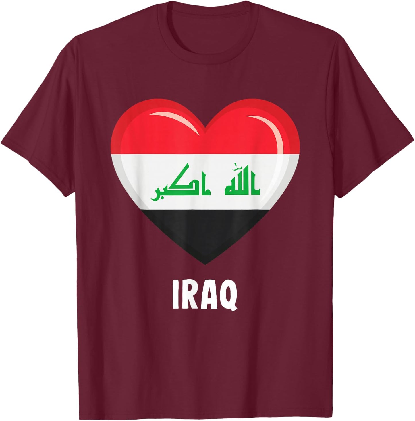 Iraq Flag Jersey | Iraqi T-Shirt - T-Shirt | Maroon