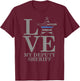 Sheriff Deputy Wife Mom Gift Love My Deputy Sheriff T-Shirt - T-Shirt | Maroon