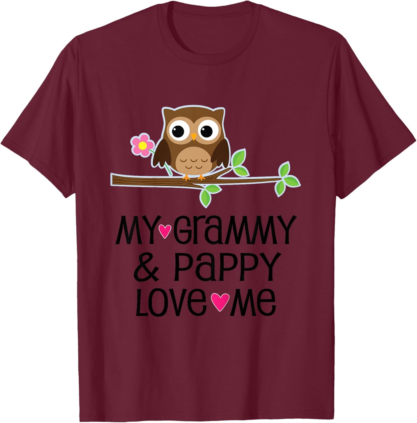 My Grammy and Pappy Love Me Grandchild T-Shirt - T-Shirt | Maroon